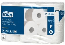 Toaletní papír TORK, 4vrstvý, bílý, 6 rolí/balení