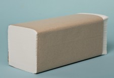 Papírový ručník skládaný 2vrstvý, 23x21 cm, 3000 kusů/karton